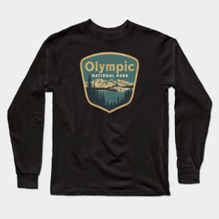 Olympic National Park Retro Emblem Long Sleeve T-Shirt